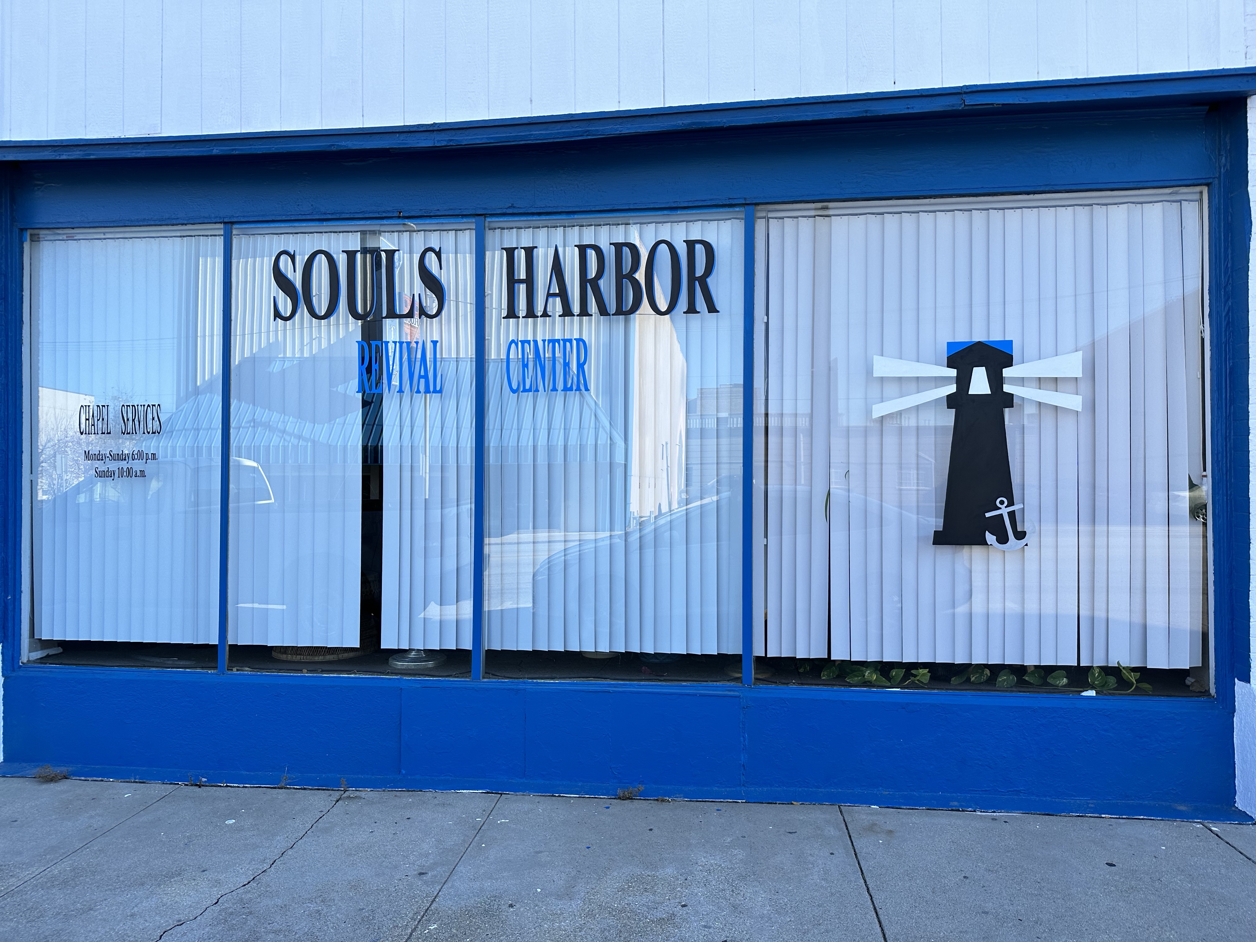 Souls Harbor main location window display